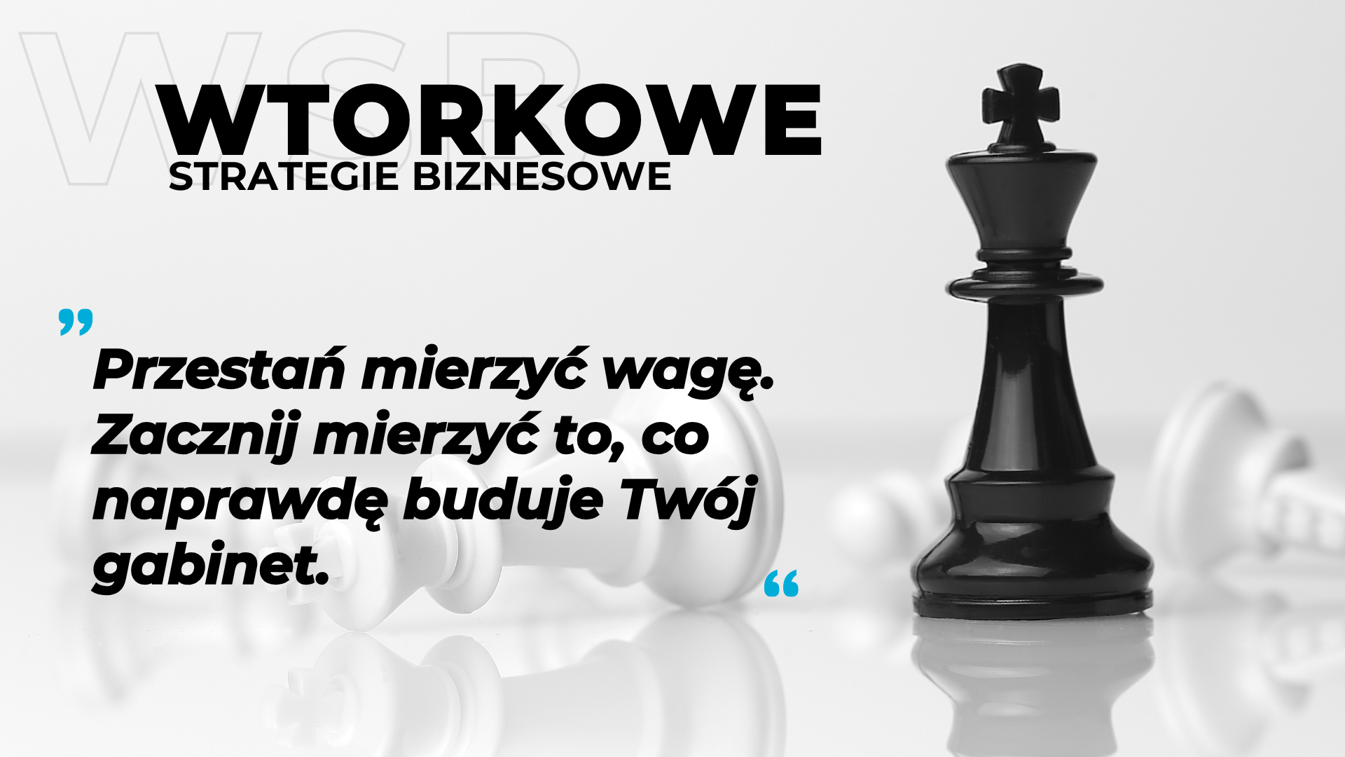 Przestań mierzyć wagę. Zacznij mierzyć to, co naprawdę buduje Twój gabinet.